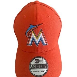 Miami Marlins New Era 39Thirty Team Classic MLB Cap Hat Mens M/L (New)